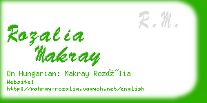 rozalia makray business card
